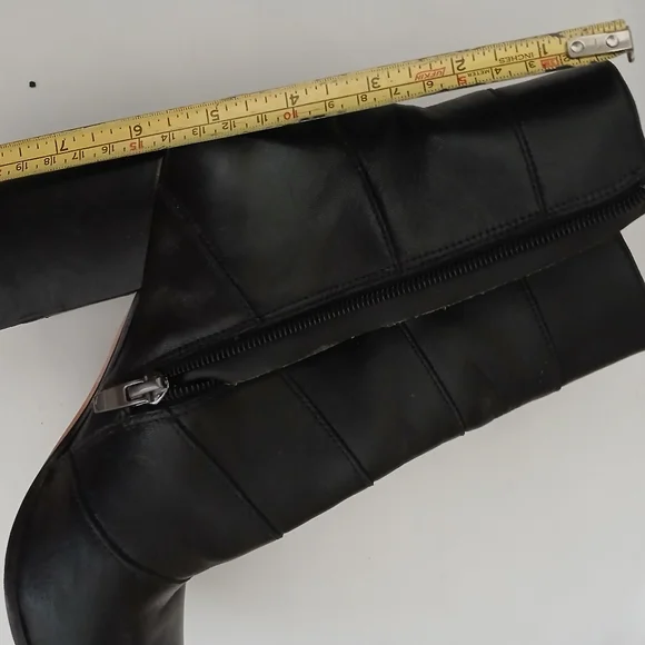 Black Leather Ankle Boots - Picture 14 of 15